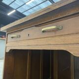 Oak and veneer counter or desk