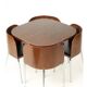 Compact dining area "fusion" table & 4 chairs