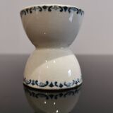 Vintage blue earthenware egg cup