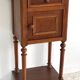Antique bedside table in wood and marble