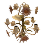 Metal chandelier with flowers decor 1990 - 2000