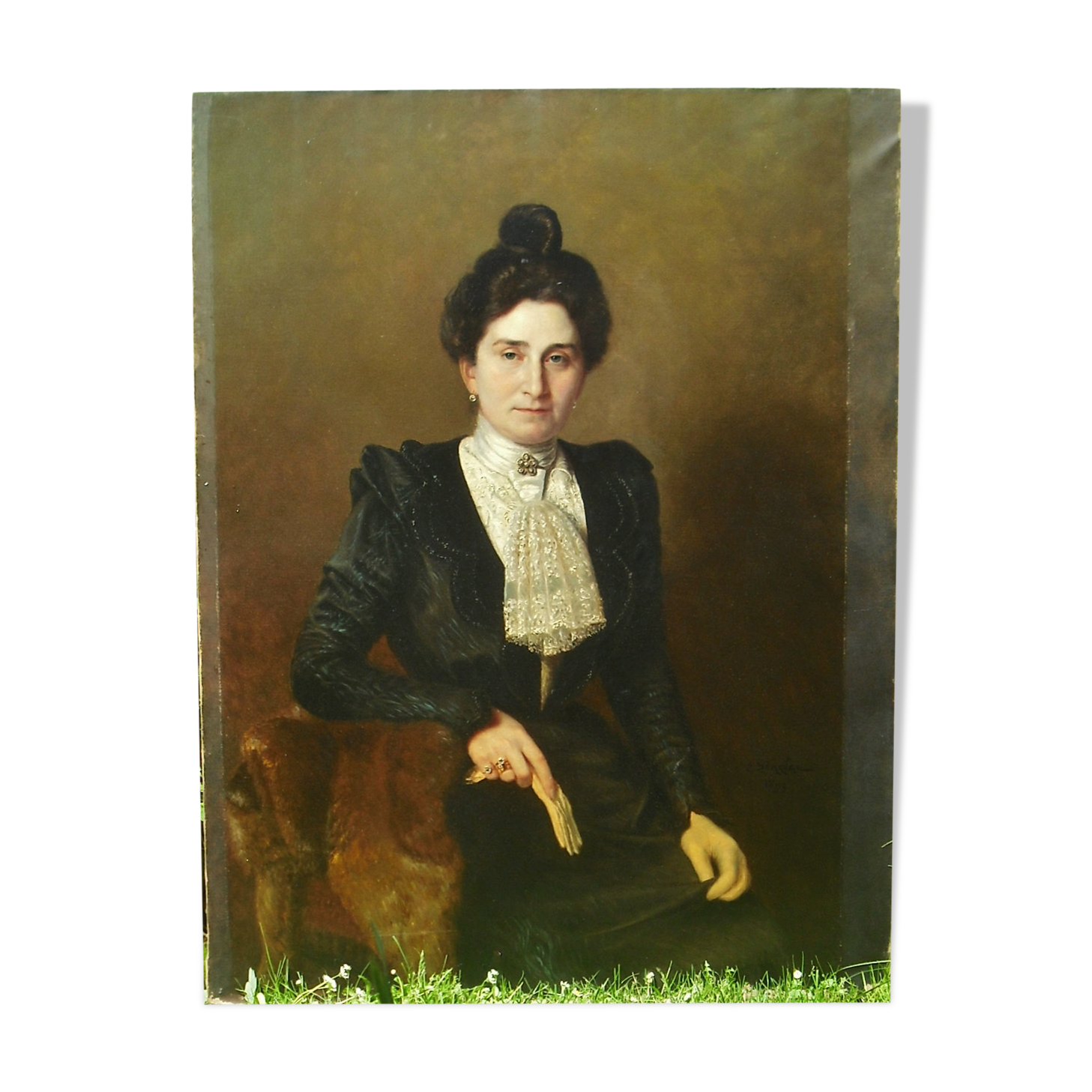 Portrait Adolphe Demange 116 X 89 Elegant at gloves 1899