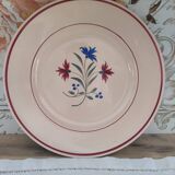 Round dish 30s earthenware K&G Lunéville model Denise