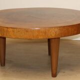 Vintage brutalist solid wood coffee table, 1960s