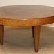 Vintage brutalist solid wood coffee table, 1960s
