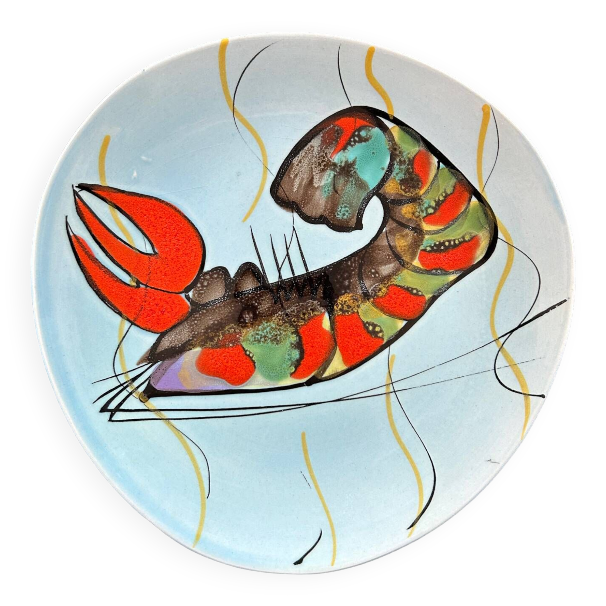 50's dish with lobster decor