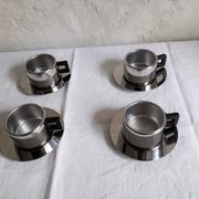 Set of 4 cups Casalinghi Sto made in Italy stainless steel 18/10