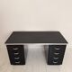 German Bauhaus Writing Desk in Black Lacquered Metal, 1925