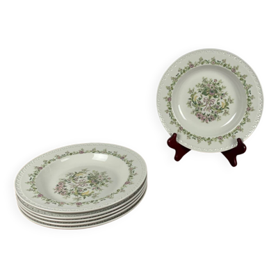 Lot de 6 assiettes creuses Villeroy et boch modèle Trianon