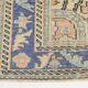 Samon & Blue Luxury Vintage Rug, Large Area Vintage Persian Rug, 218x302 Cm
