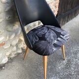 Velvet and skai chair