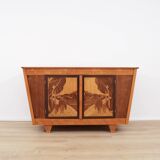 Unique 1950s design marquetry sideboard