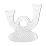 Bougeoir en verre transparent