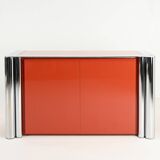 Antonello Mosca, Buffet For Cinova, Lacquer And Chrome, Italy C.1969