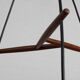 Three-flame Danish ceiling lamp teak vintage