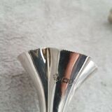 Pair of tulip vases flared collar late 19th century silver goldsmith punches