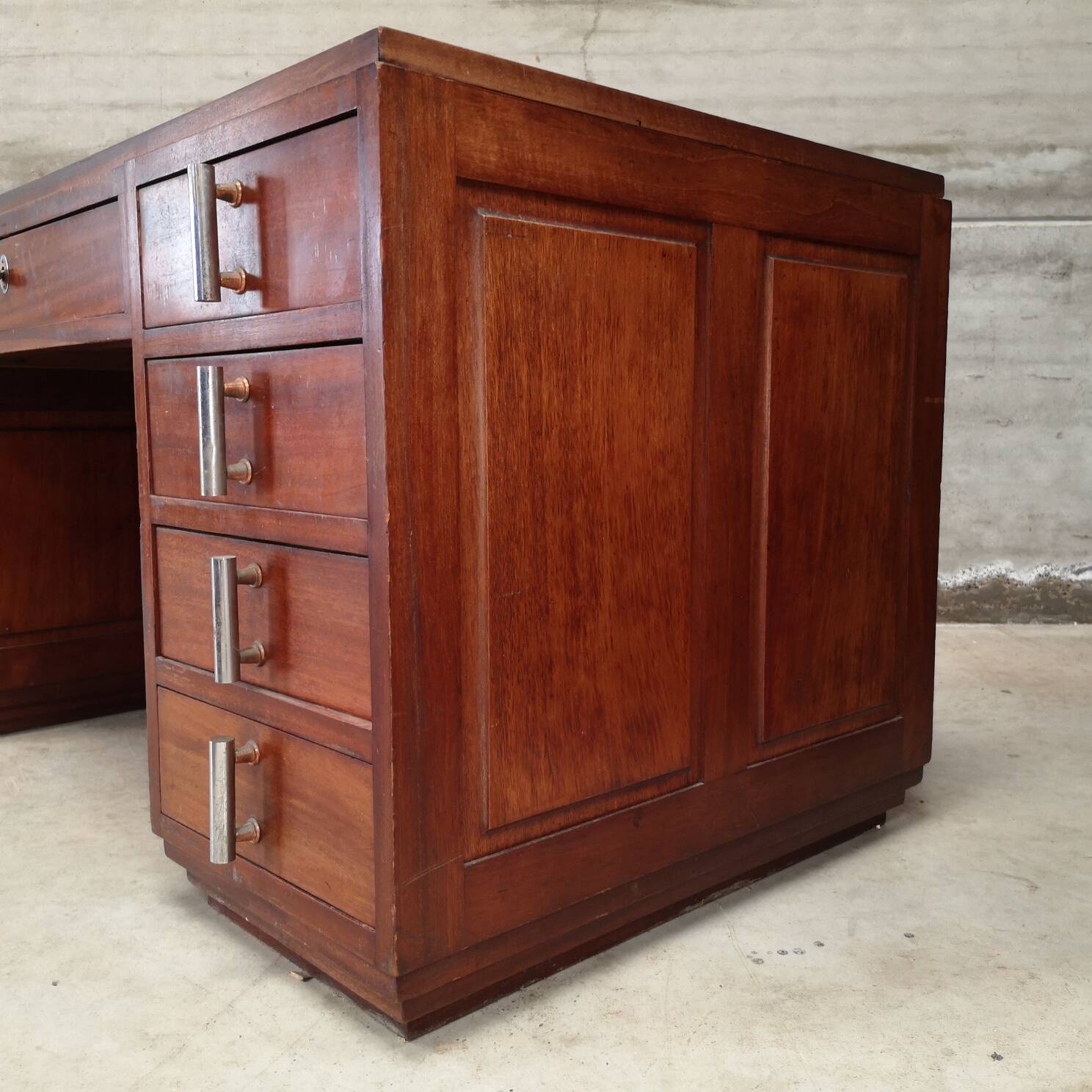 Modernist mahogany desk from cuba dominique art deco 1940