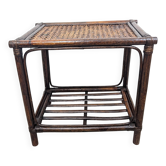 Side table in rattan and caning