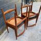 Set of 4 Scandinavian chairs by Johannes Andersen, Vamo Sonderborg, teak and imitation leather, 1960