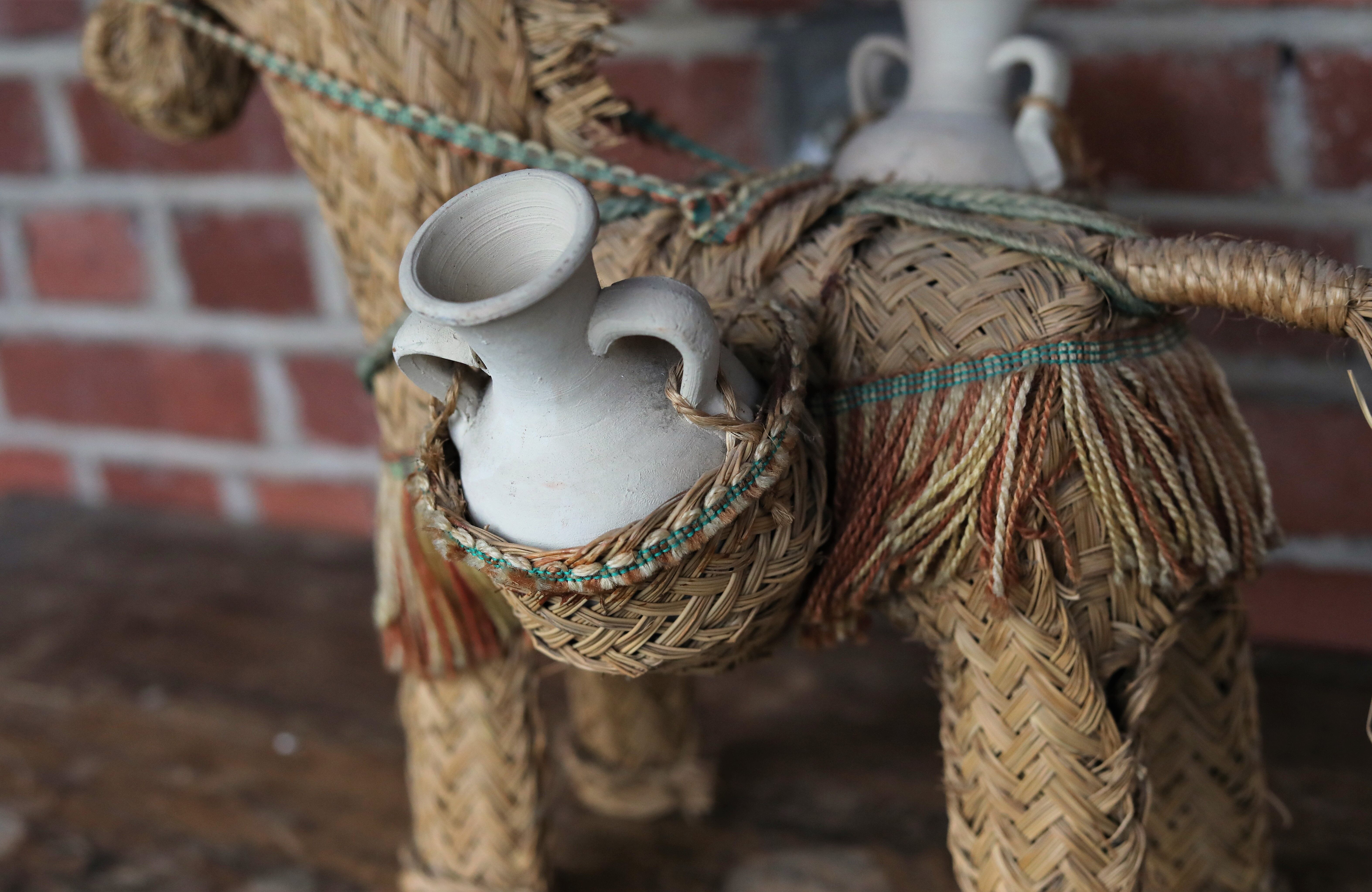 Provençal donkey in rattan