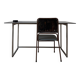 Bureau en métal et verre fumé, années 70