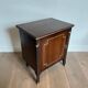 Pair of Occasional Tables with Mahogany Doors and Brass Inlays. Work F