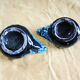 Pair of vintage ceramic bougeoirs "aladdin lamp" signed Luc