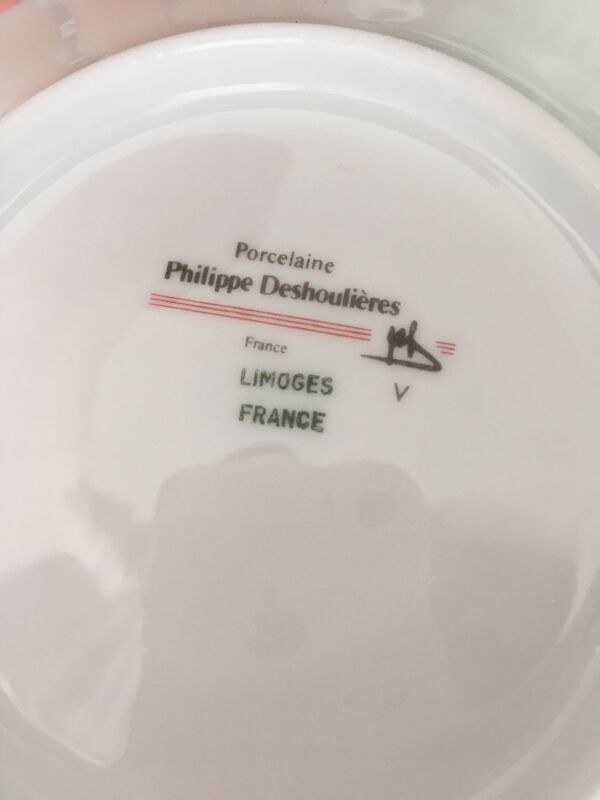 service à café porcelaine de Limoges Philippe Deshouilières