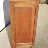 Solid walnut bedside table with marble plan, 50's