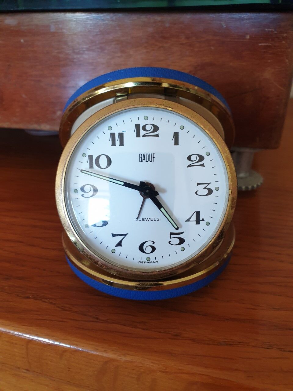 Vintage travel alarm clock