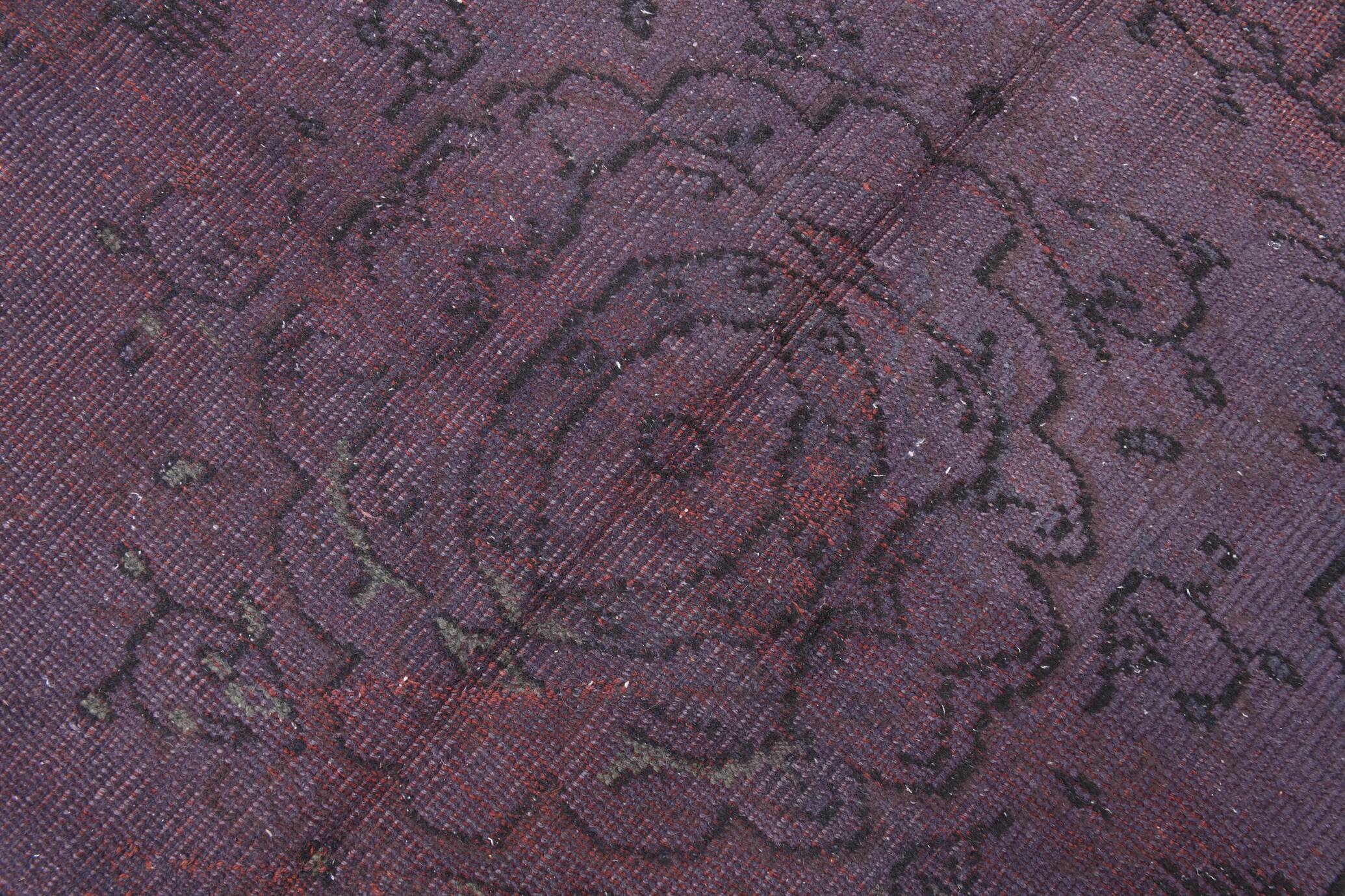 4x8 Shades Of Purple Oriental Handmade Wool Turkish Vintage Rug, 140x230Cm