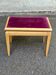 Tabouret de piano réglable en hêtre massif clair et velours violet