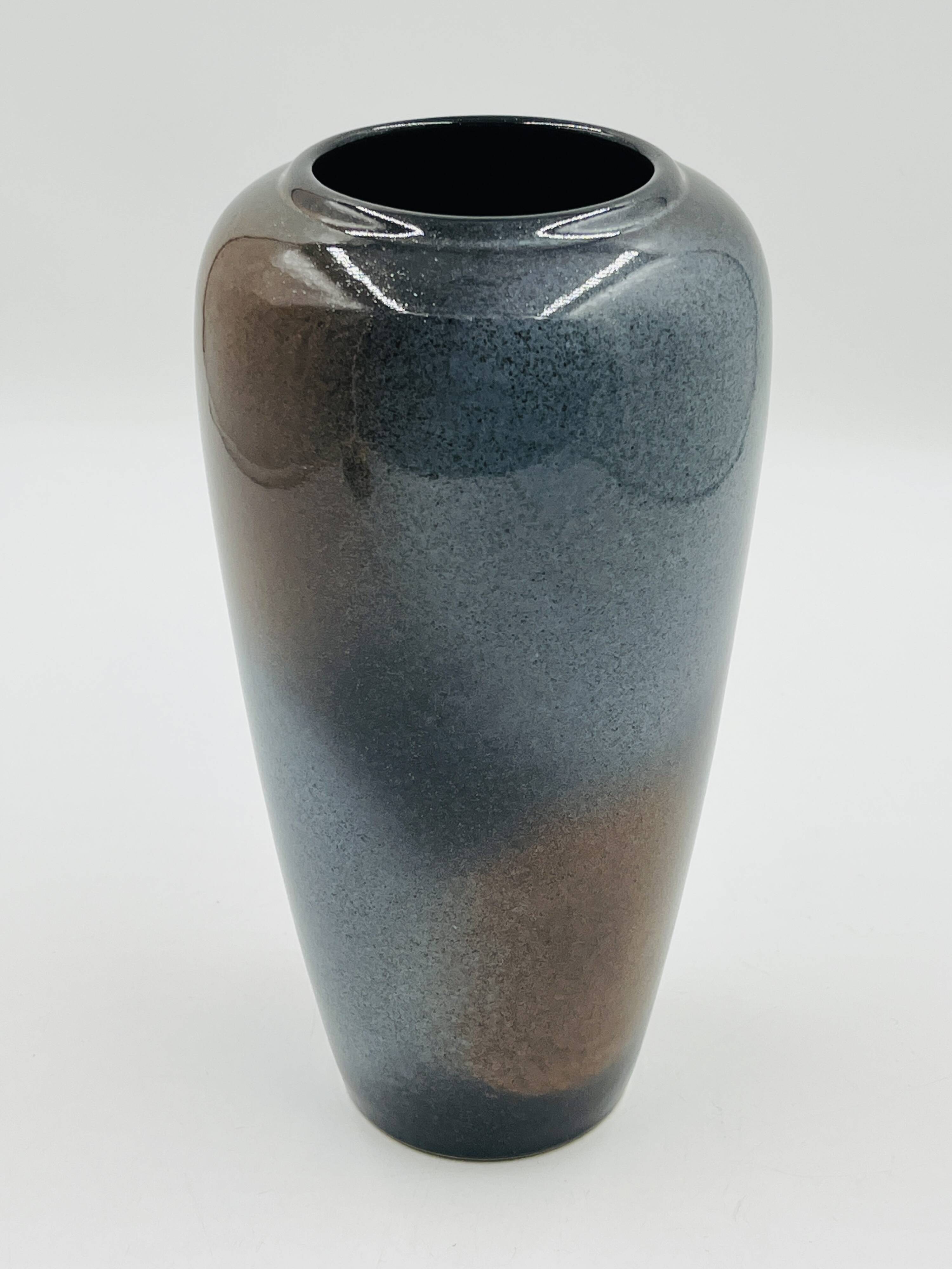 Gradient grey-blue modernist vase