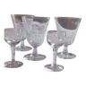 3 verres à vin forme tulipe + 2 verres à liqueur