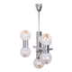 Mazzega Murano Chandelier / Space Age Glass Pendant Light 1970s Italy