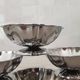 Dessert / ice cream bowls in 18/10 stainless steel, Guy Degrenne style, flower shape.
