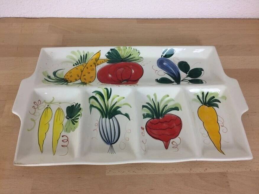 Italian ceramic platter for appetizers.