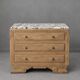 Commode Art Déco en chêne et marbre