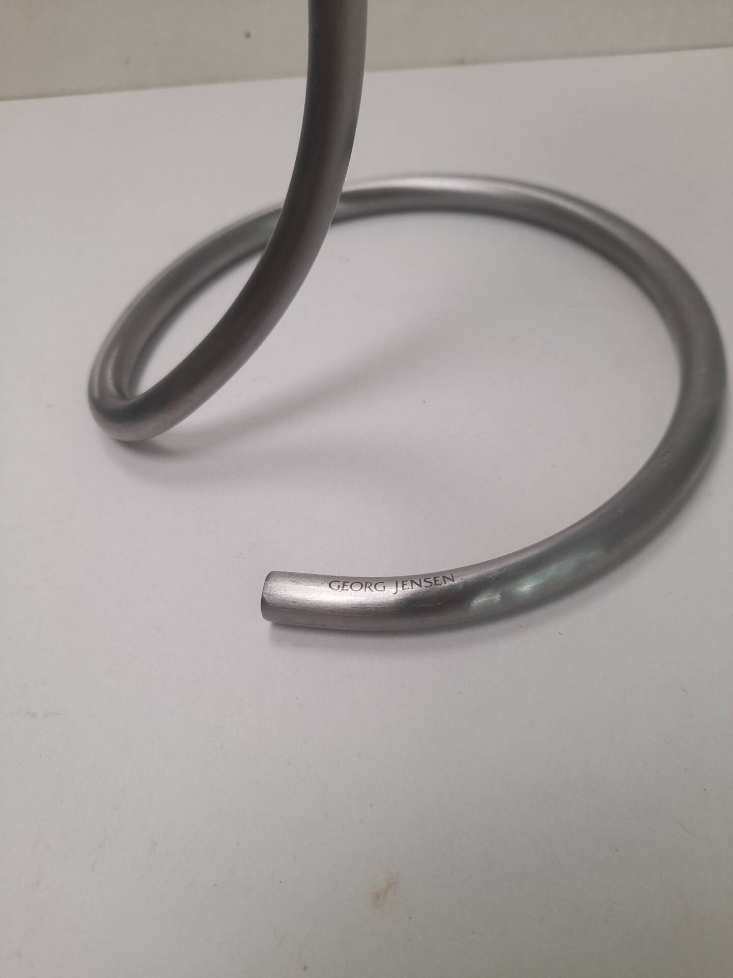 Georg Jensen brushed stainless steel candlestick