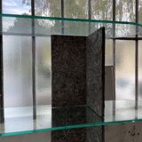 Roche Bobois stone and glass sculpture shelf 1970s