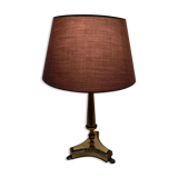 Fluted bronze foot lamp with lion's feet 50s