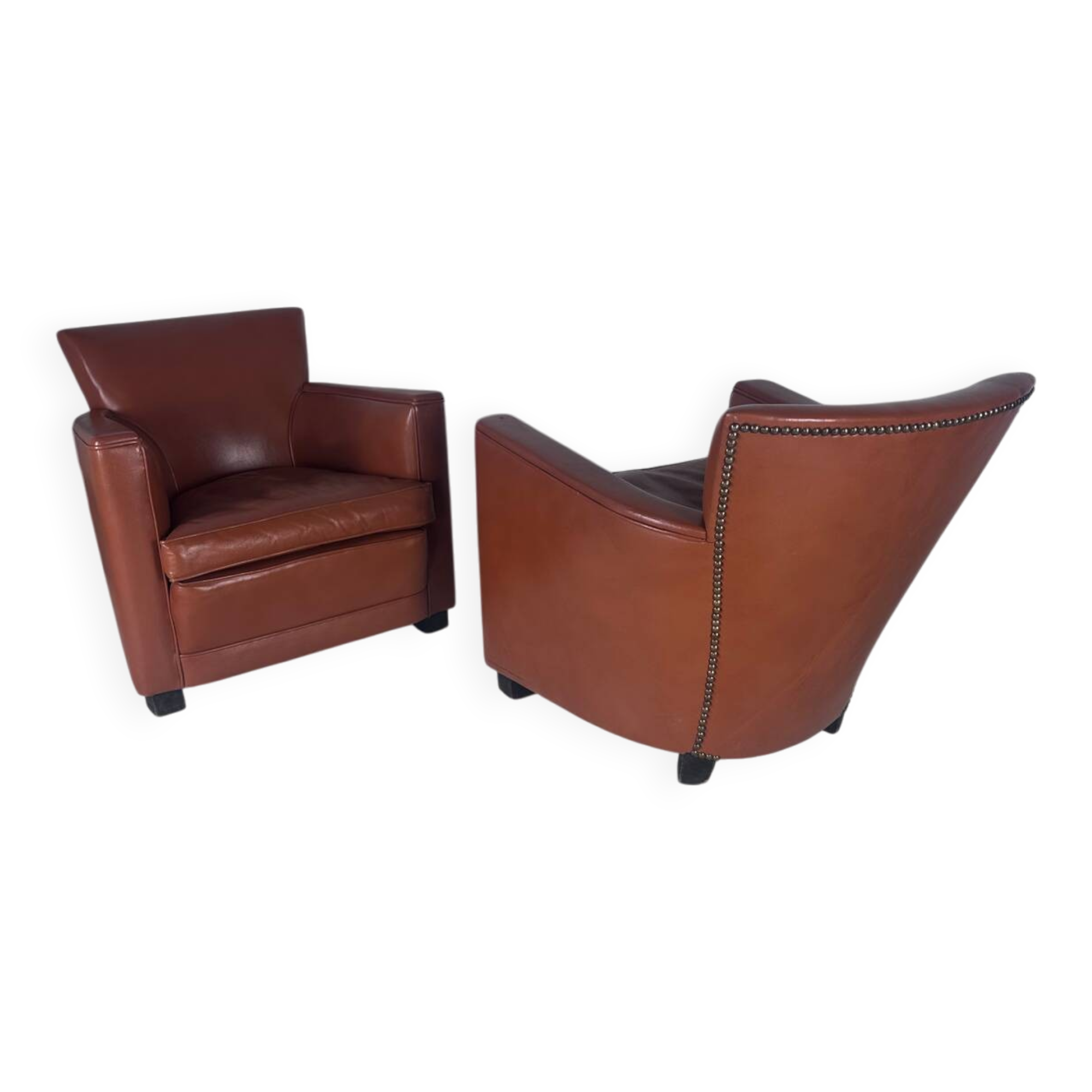 Pair of club armchairs