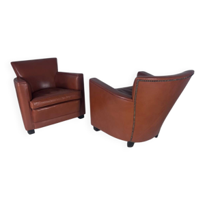 Paire de fauteuils clubs