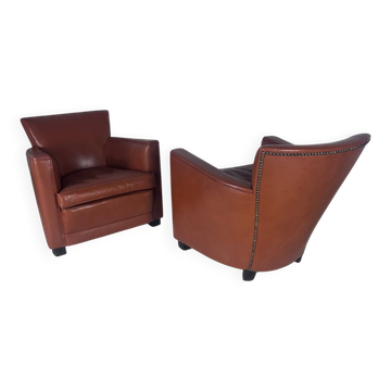 Paire de fauteuils clubs