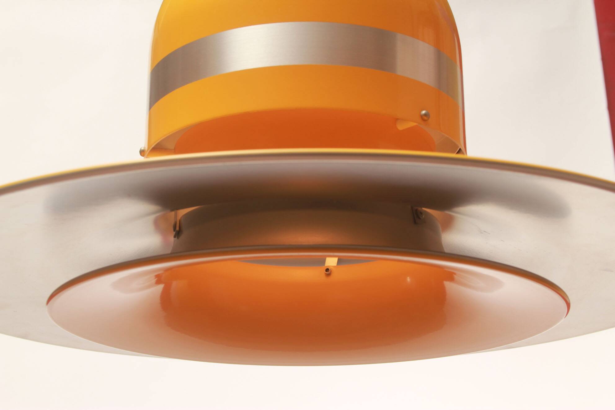 1970s ceiling lamp in yellow, Space Age