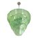 Contemporary Modern Green “Petals” Murano Glass Chandelier by Simoeng