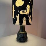 Small cordless table lamp – West German Pottery, 1950s