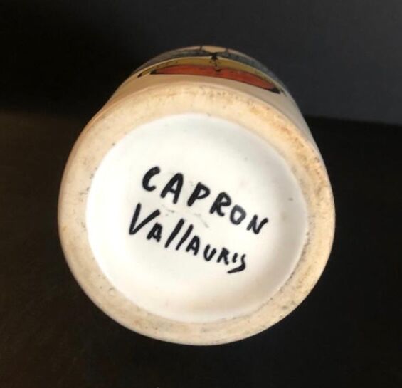Large earthenware bottle by Roger Capron Vallauris