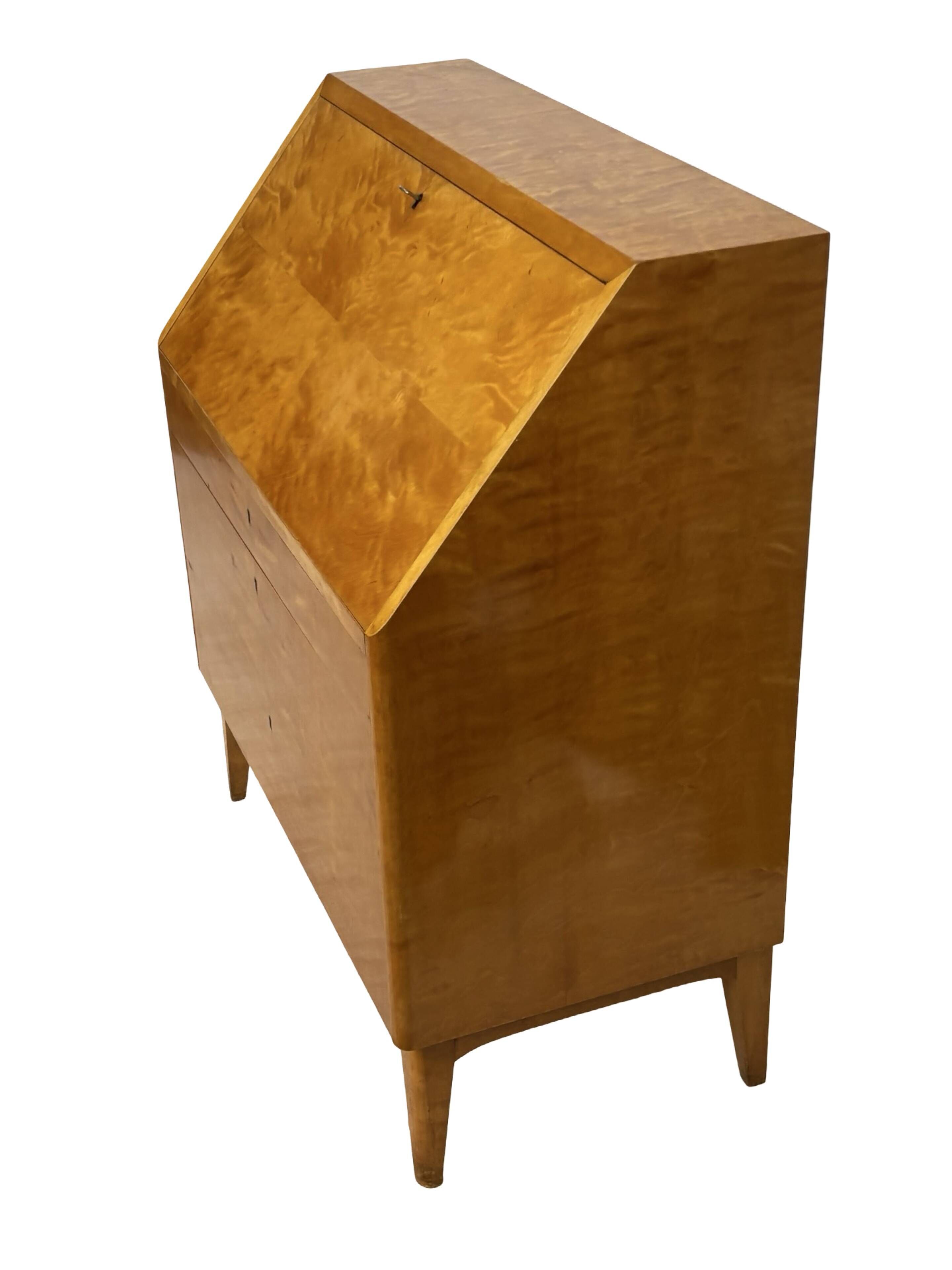 Vintage Secretary Cabinet Swedish 1960s Workspace