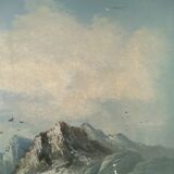 Painting mountain landscape oil painting by L Gorden Real hand-painted canvas Ta